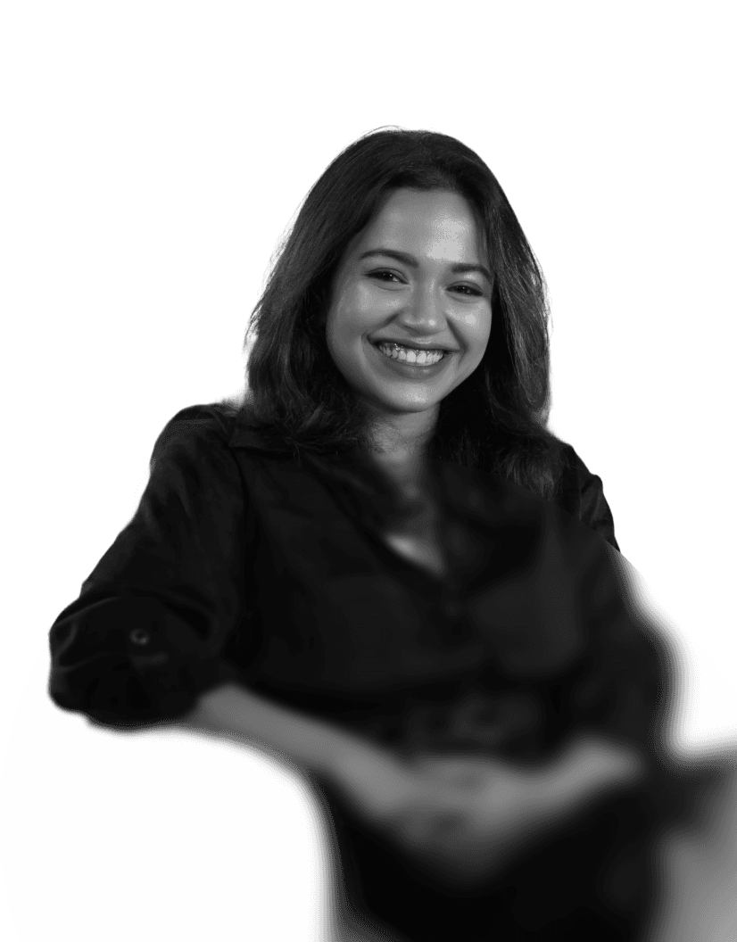 person wearing blue top smiling