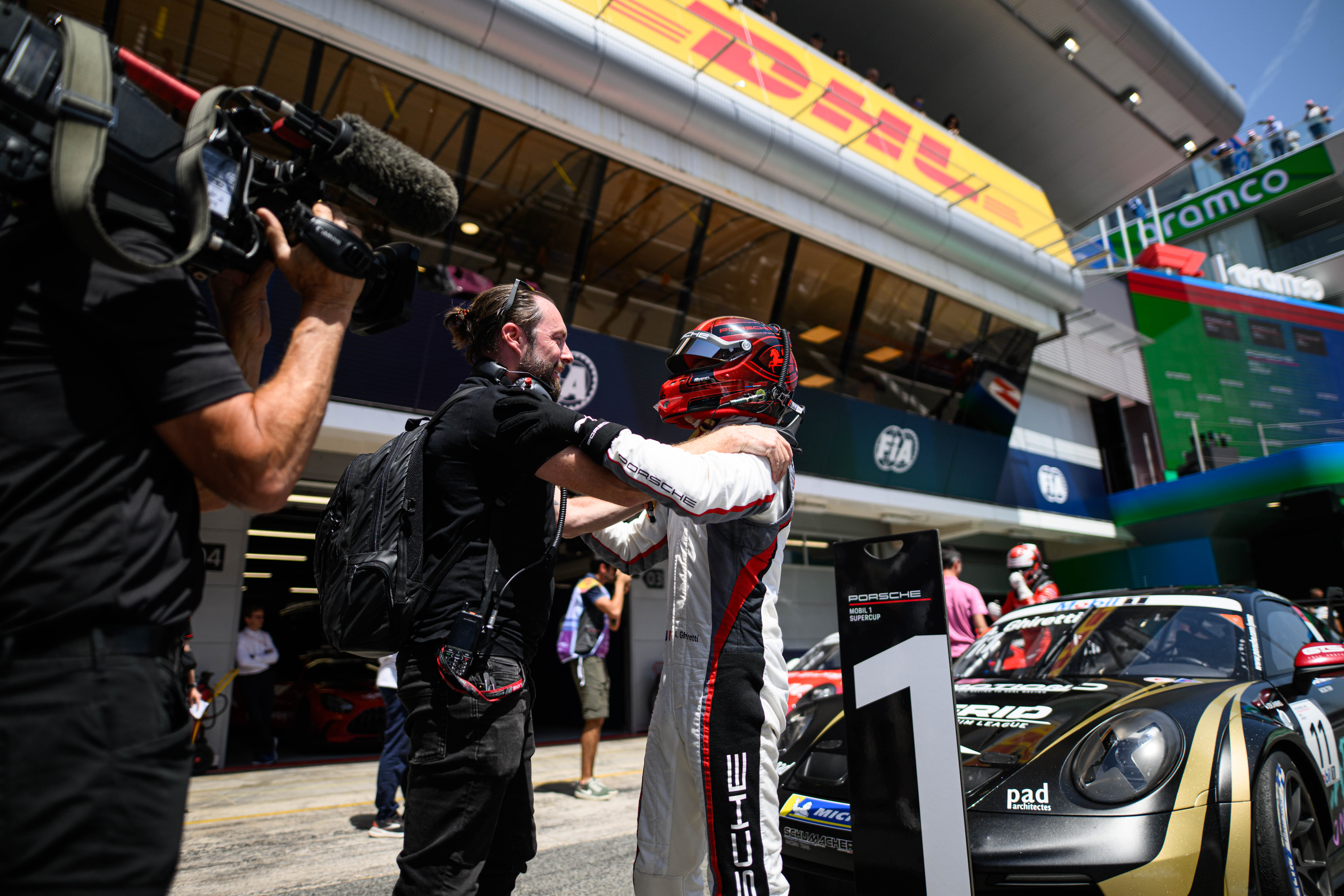 Coach explaining something to an athlete