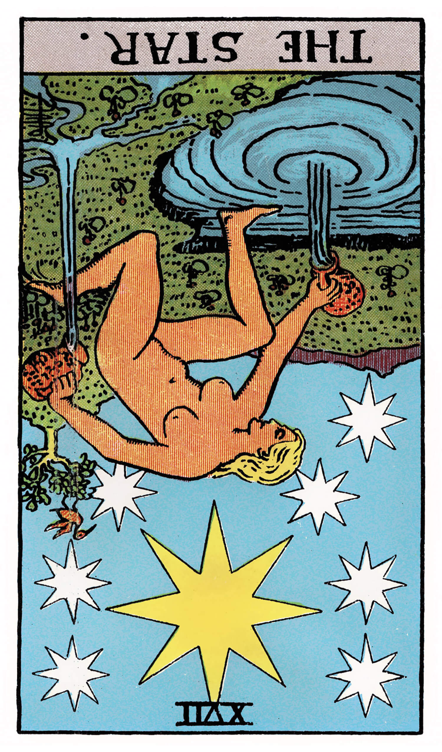 Image of The Star reversed tarot card