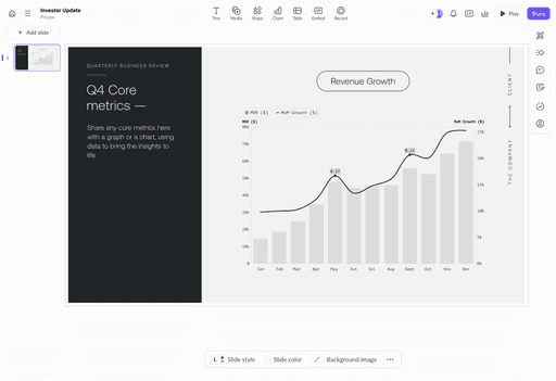 Embed your graph in slides