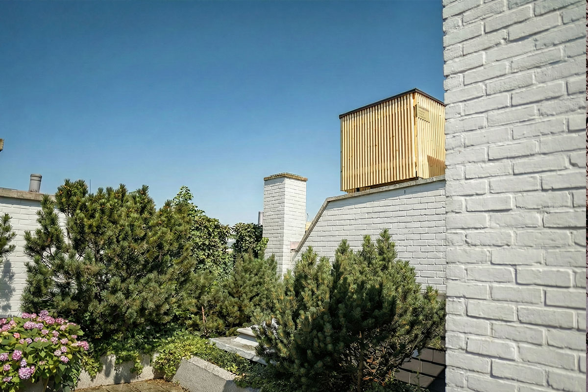 Roots Hub mit hybrider Wärmequelle  aus stiller Luftwärme und Erdwärme