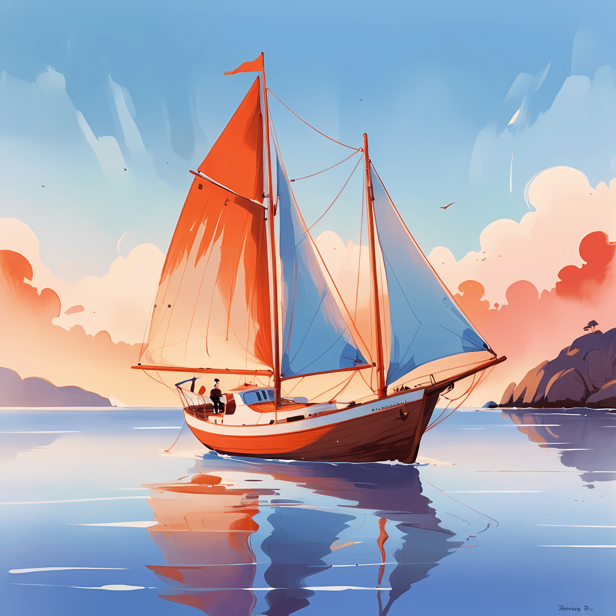 A wooden desk by a window, with sunlight illuminating a laptop, notebook, and a decorative vase.