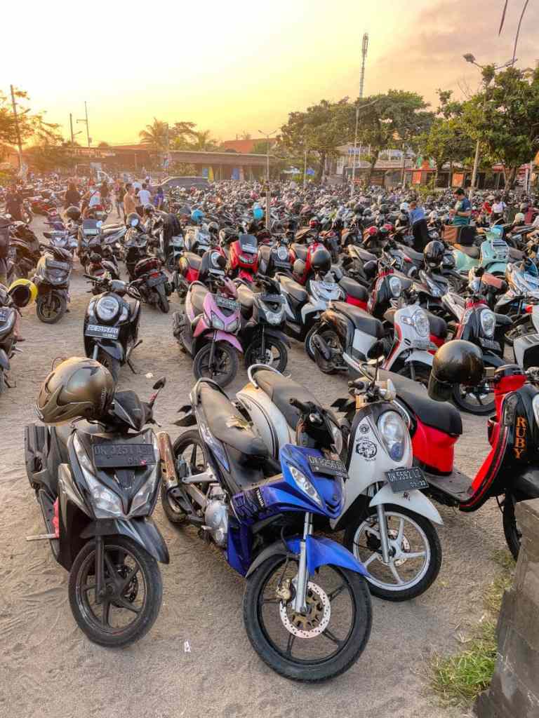 scooters in canggu, bali
