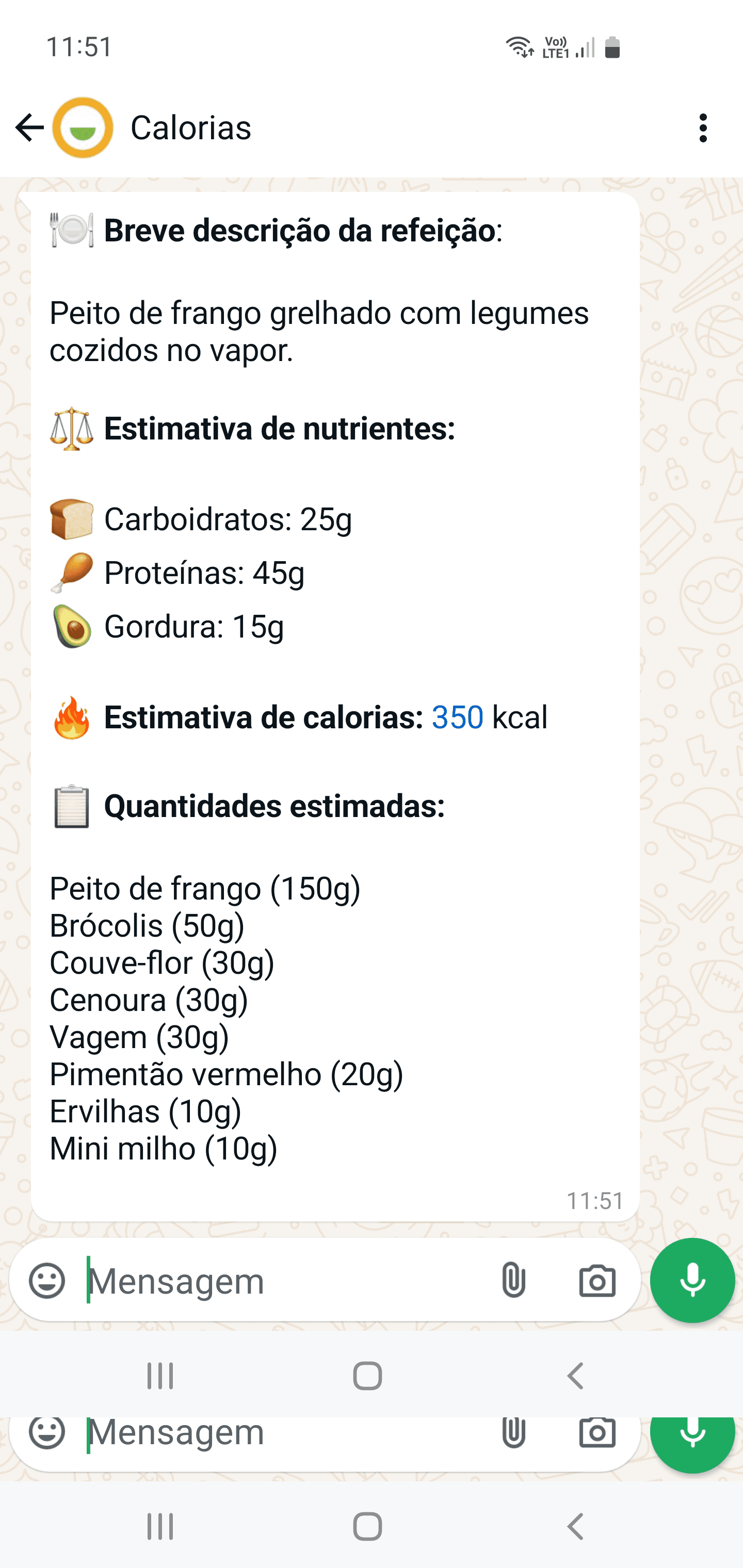 Calcular as Calorias Diárias