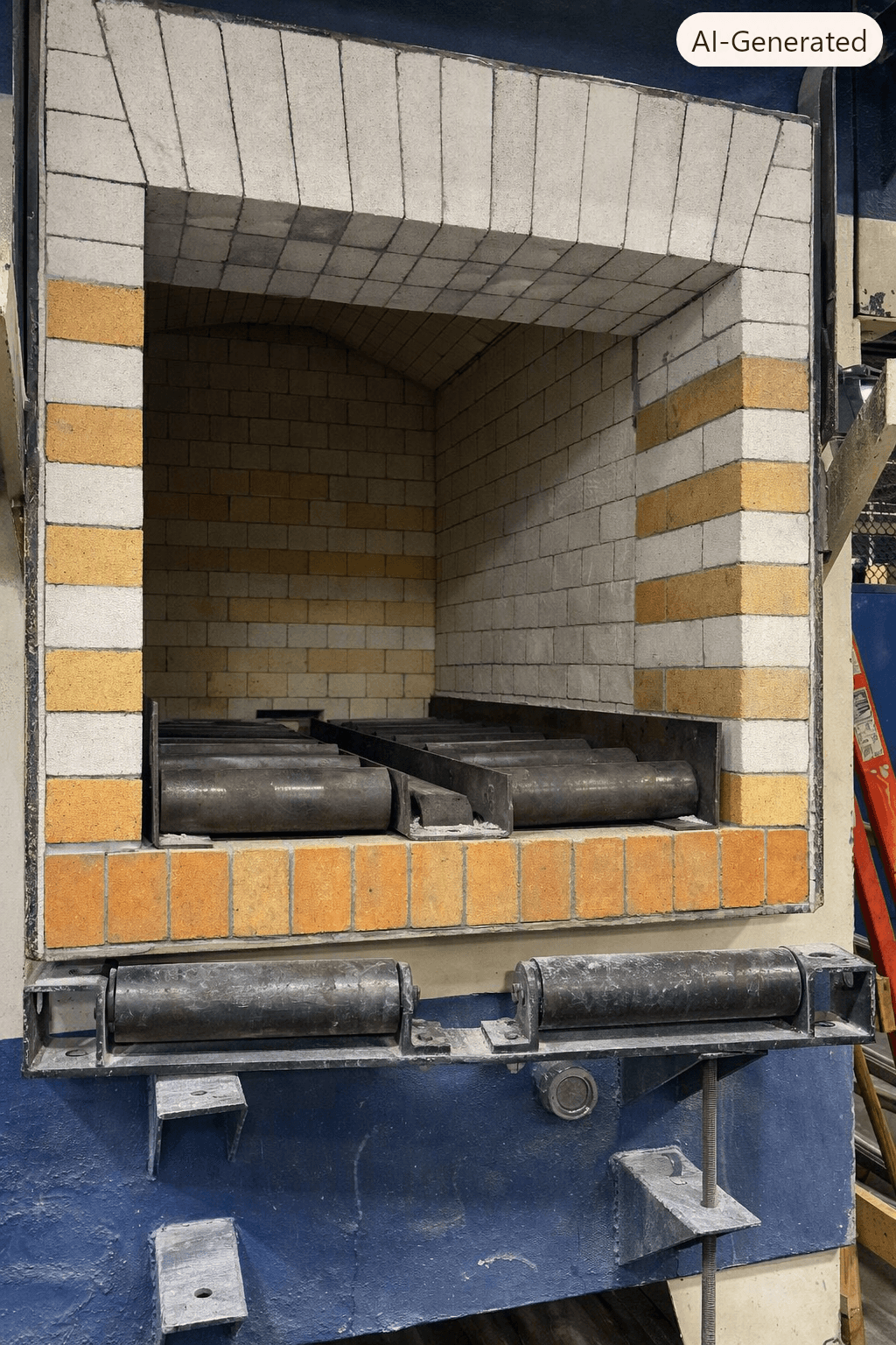 Retouched IFB and hard brick lining installation