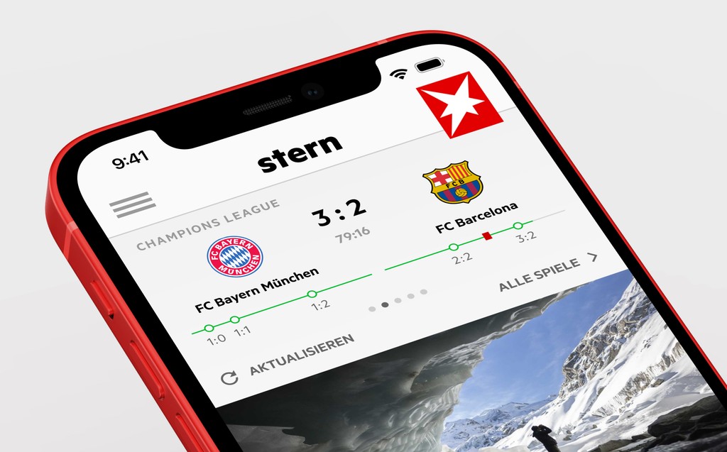 stern App Football Ticker