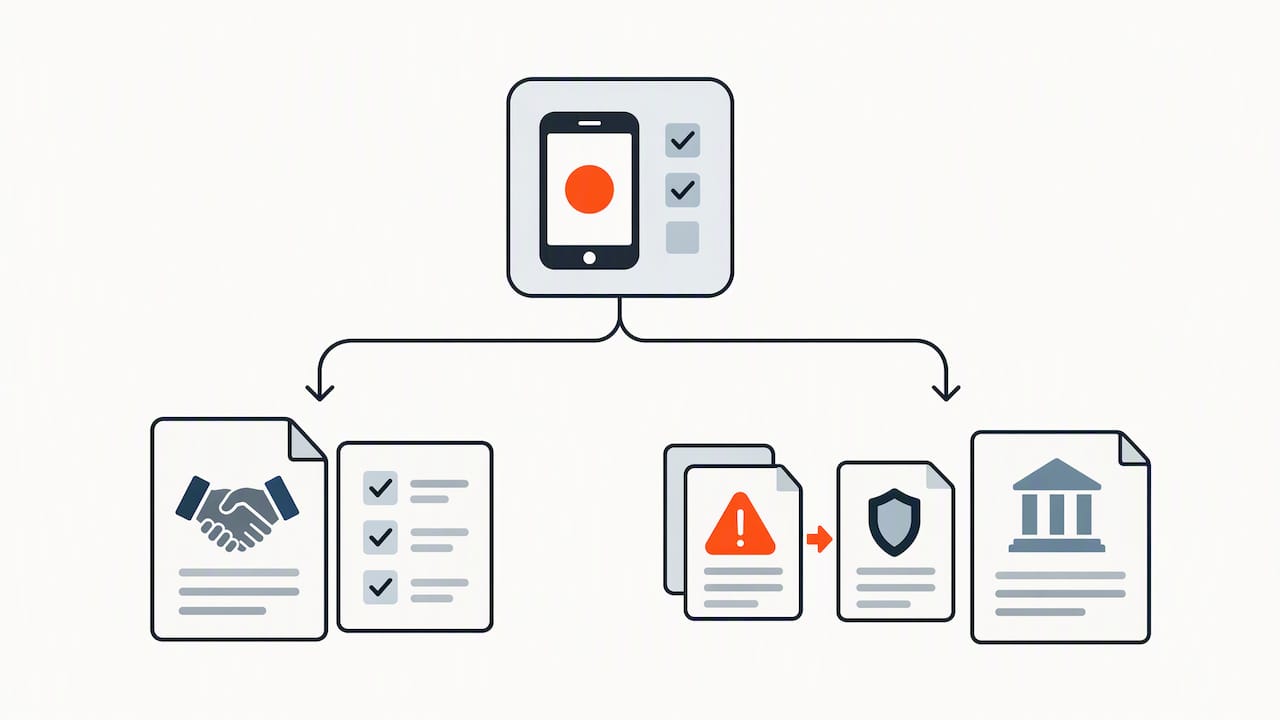 Two compliance paths from app coverage check