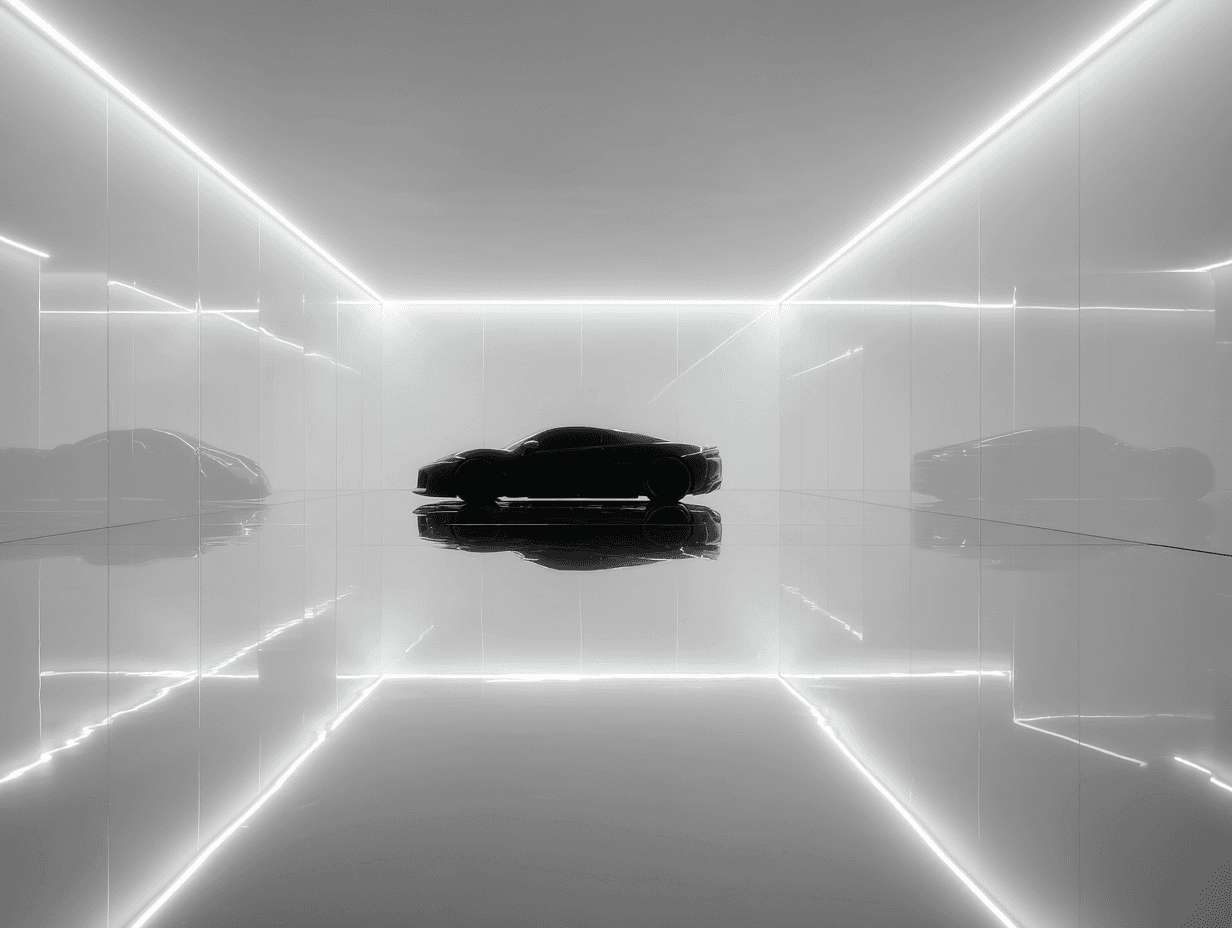 a car in side view