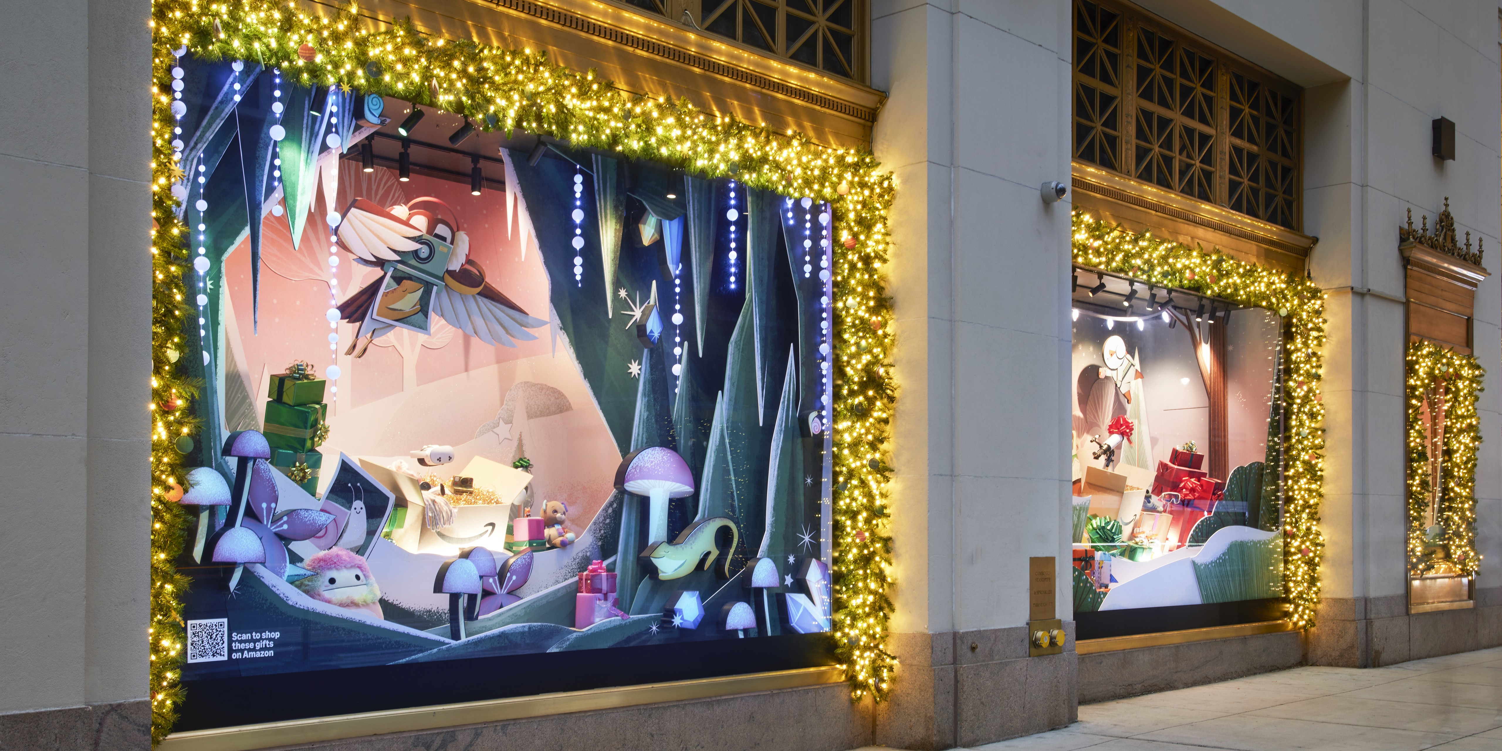 Streetside billboard with flyposters of the Batch.Works brand and illustrations