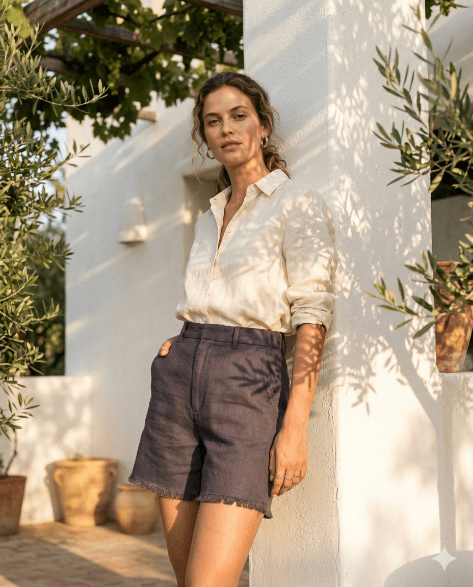 Washed Linen Boxy Blazer - Hero