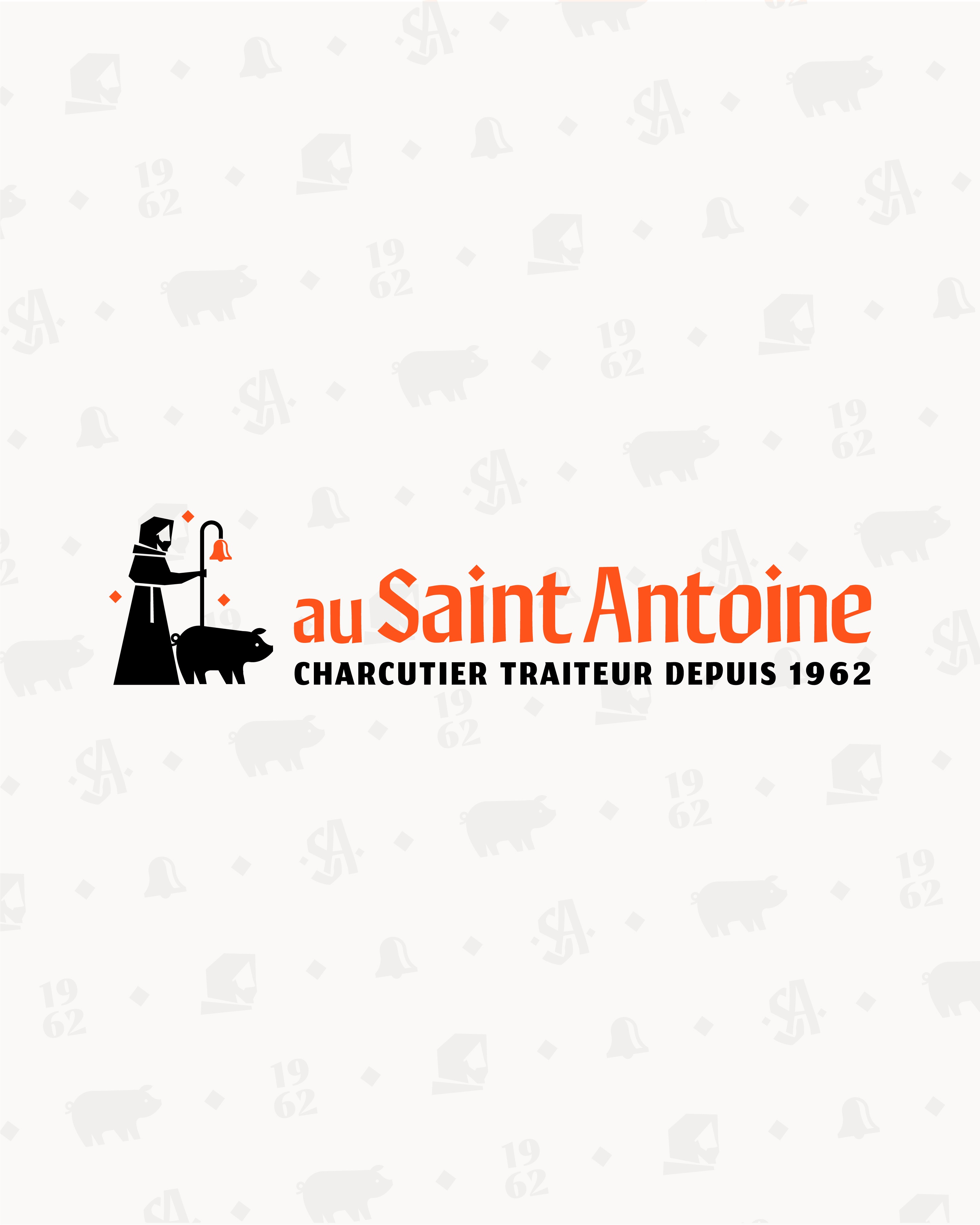 Élément de l’identité visuelle créée pour Au Saint Antoine