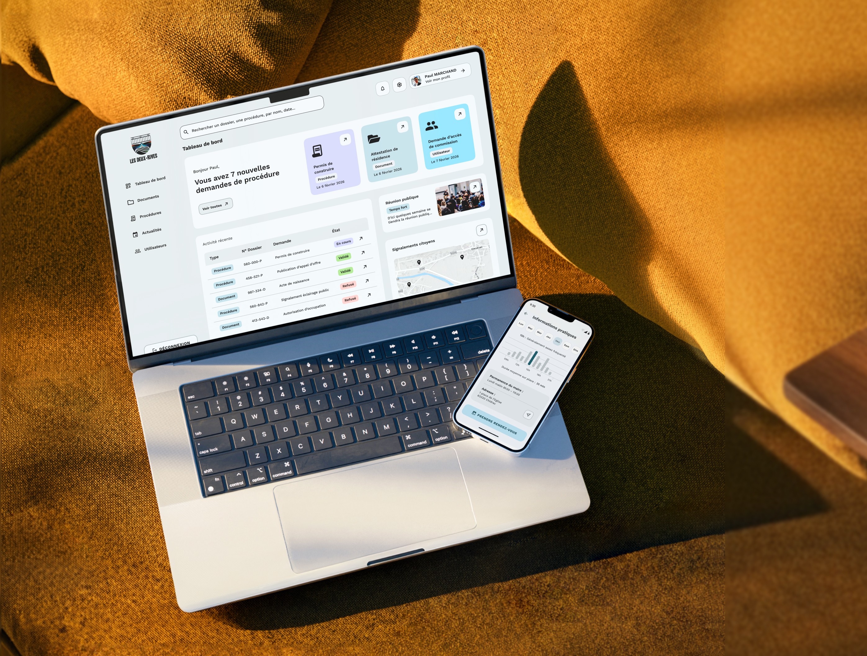 Macbook et application mobile application multiplateforme et accessible