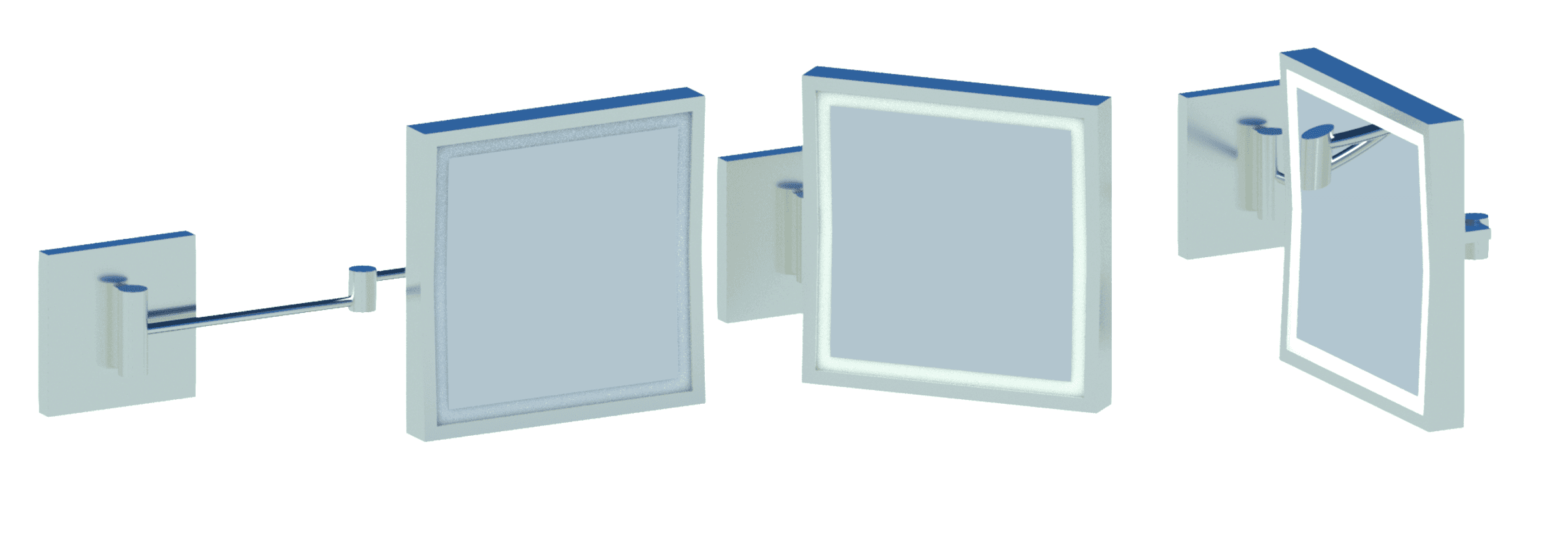 Revit render showing illumination of the cosmetic mirror.