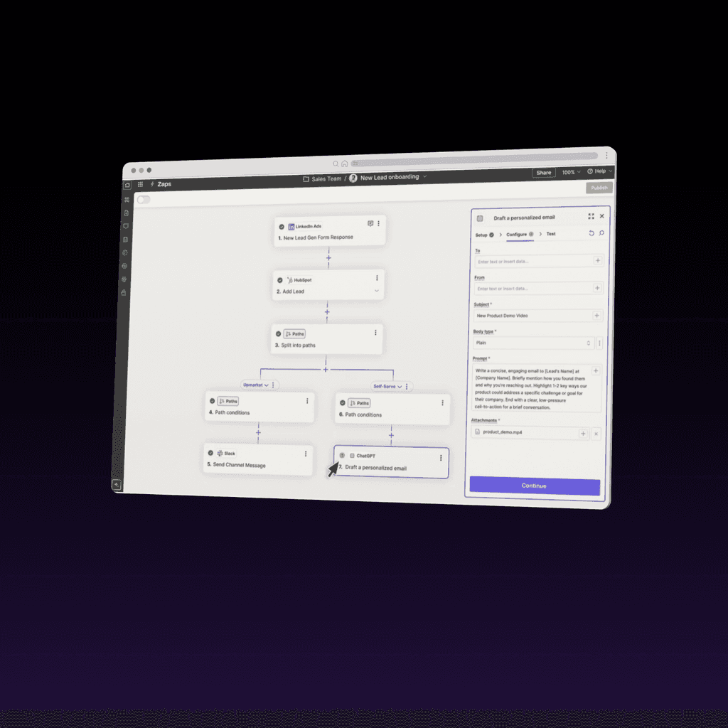 KI-gestütztes Tool zur Prozessoptimierung, bereitgestellt durch Glowing Up für effizientes Marketing