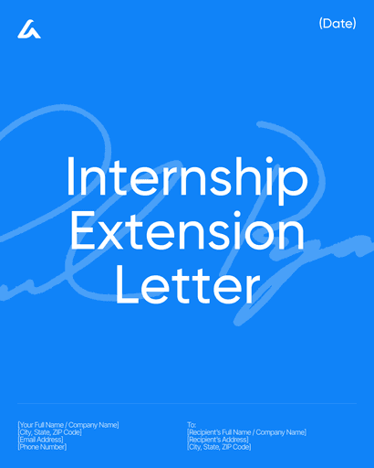 Internship Extension Letter