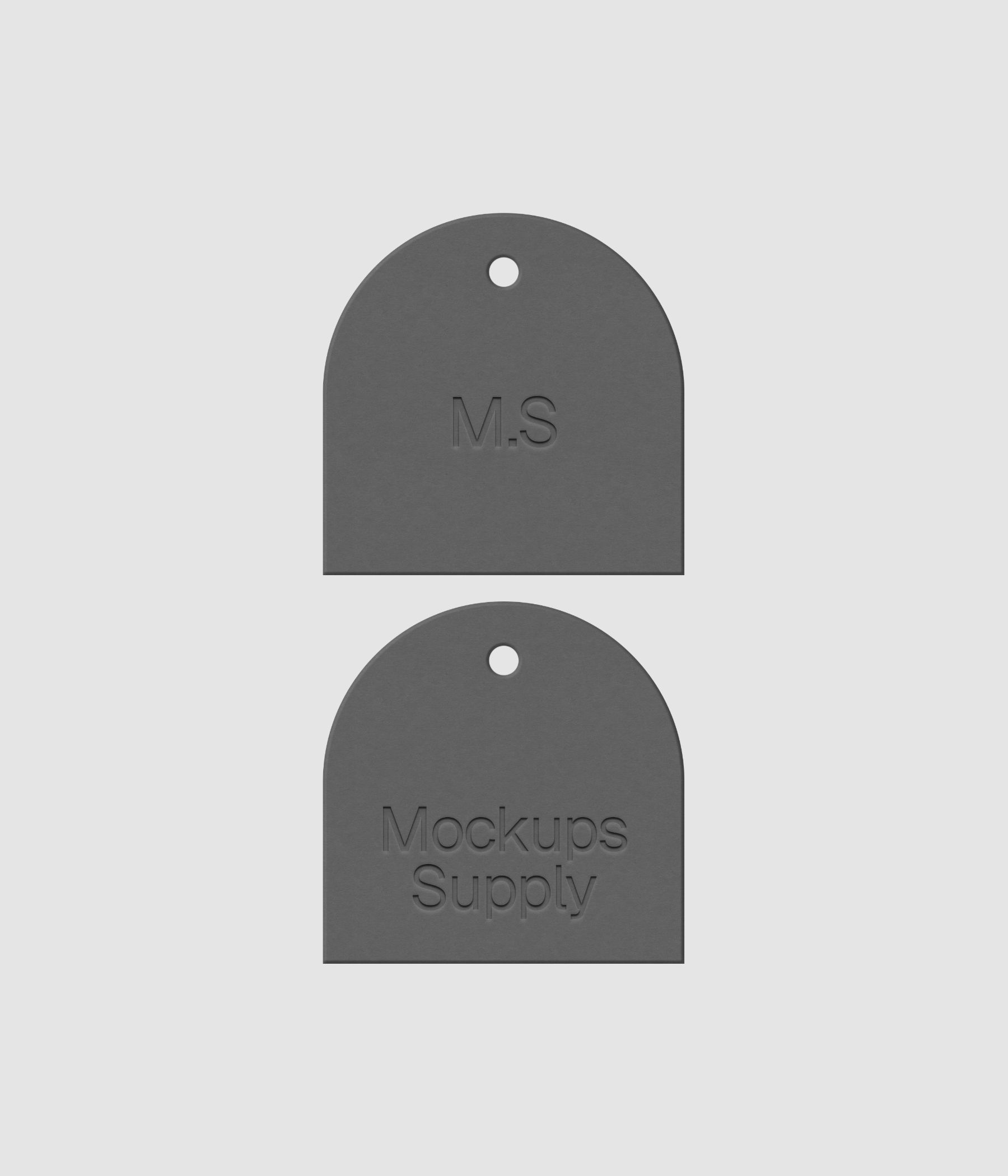 Arch hang tag mockup for Photoshop