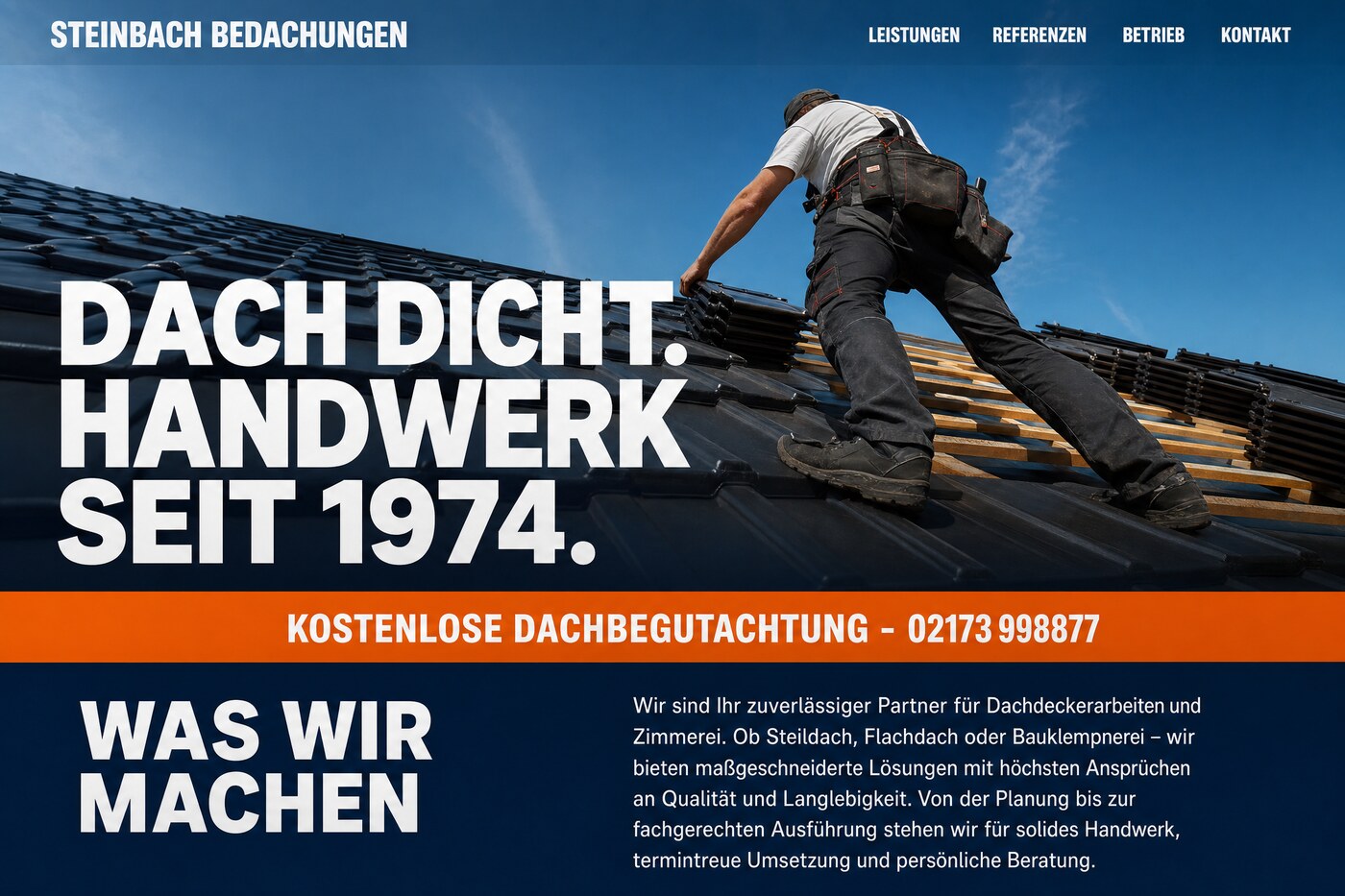 Beispiel einer von Rheinmarketing gebauten Website