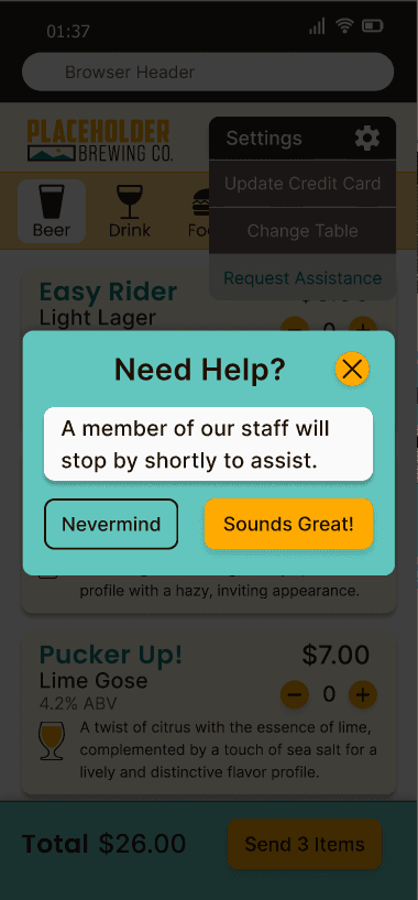 Request staff assistance