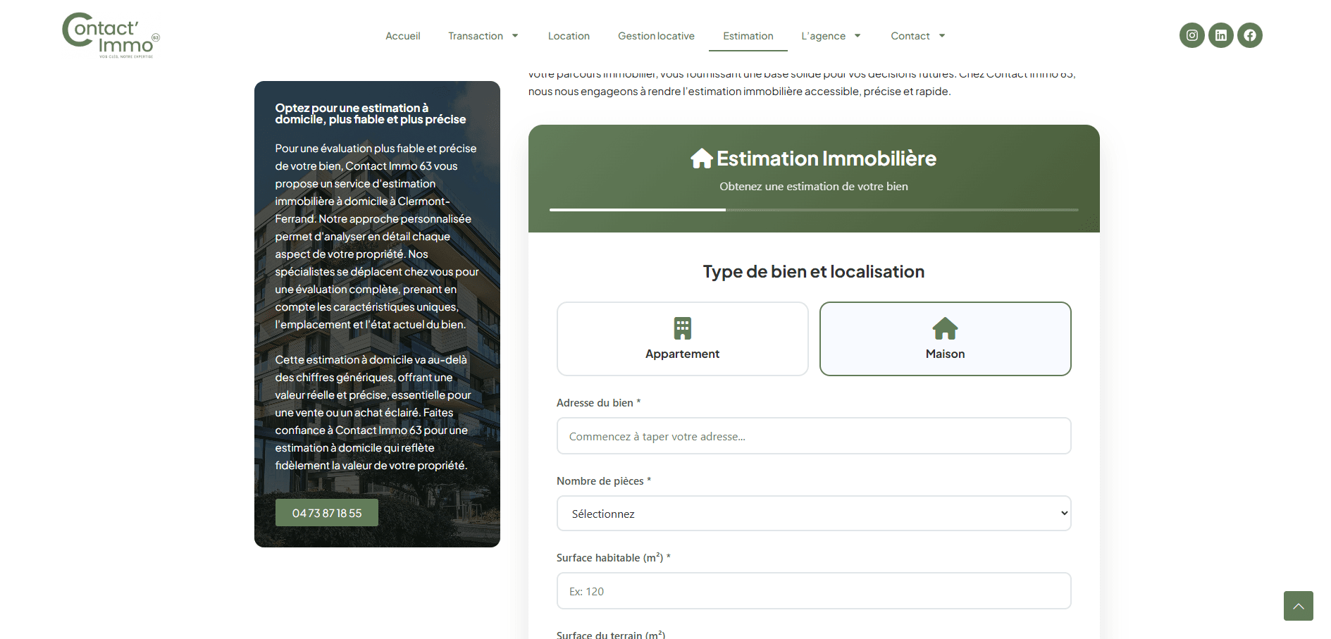 Agence Contact Immo : vue 3