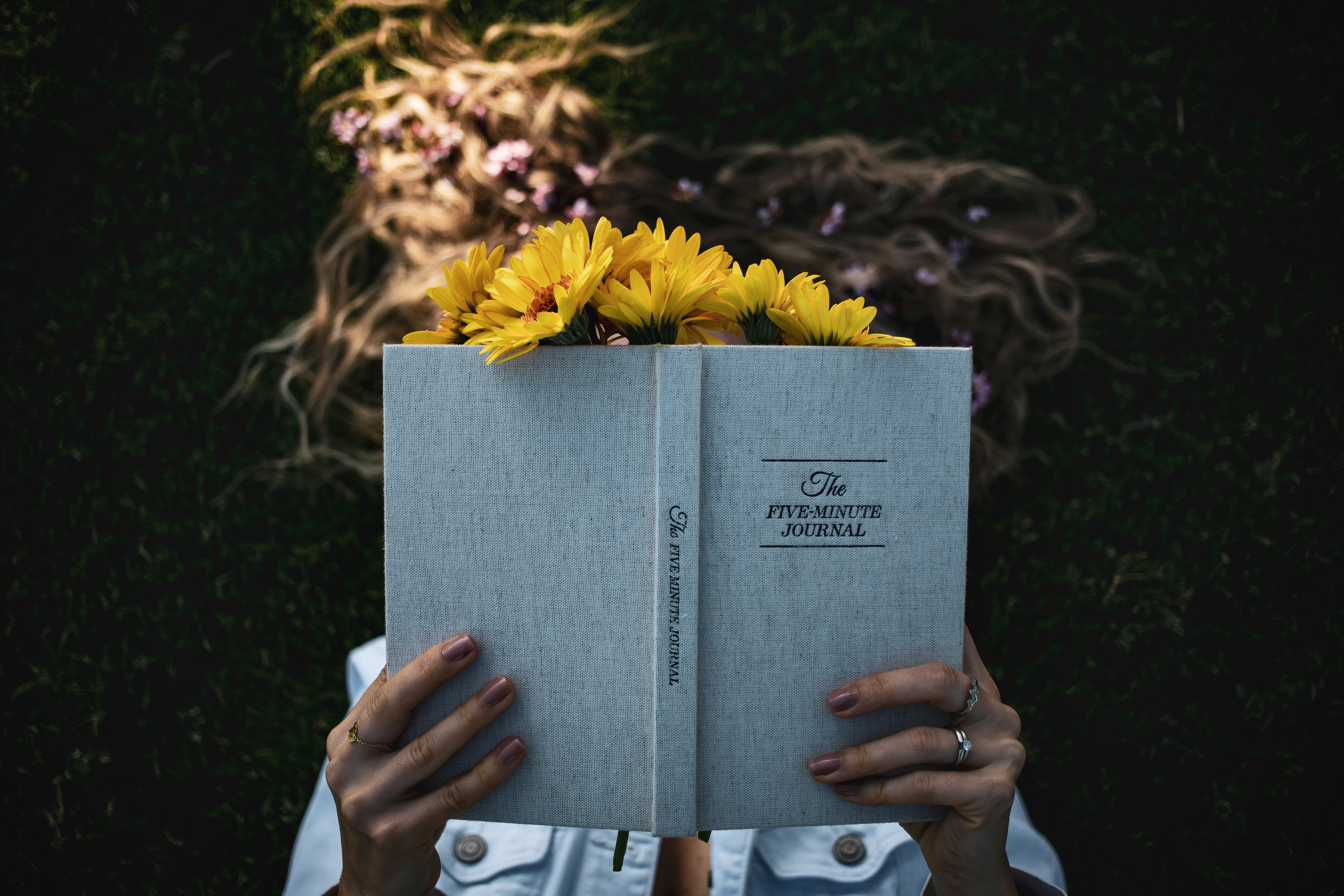 selective focus photography of woman holding Emily Dickinson book