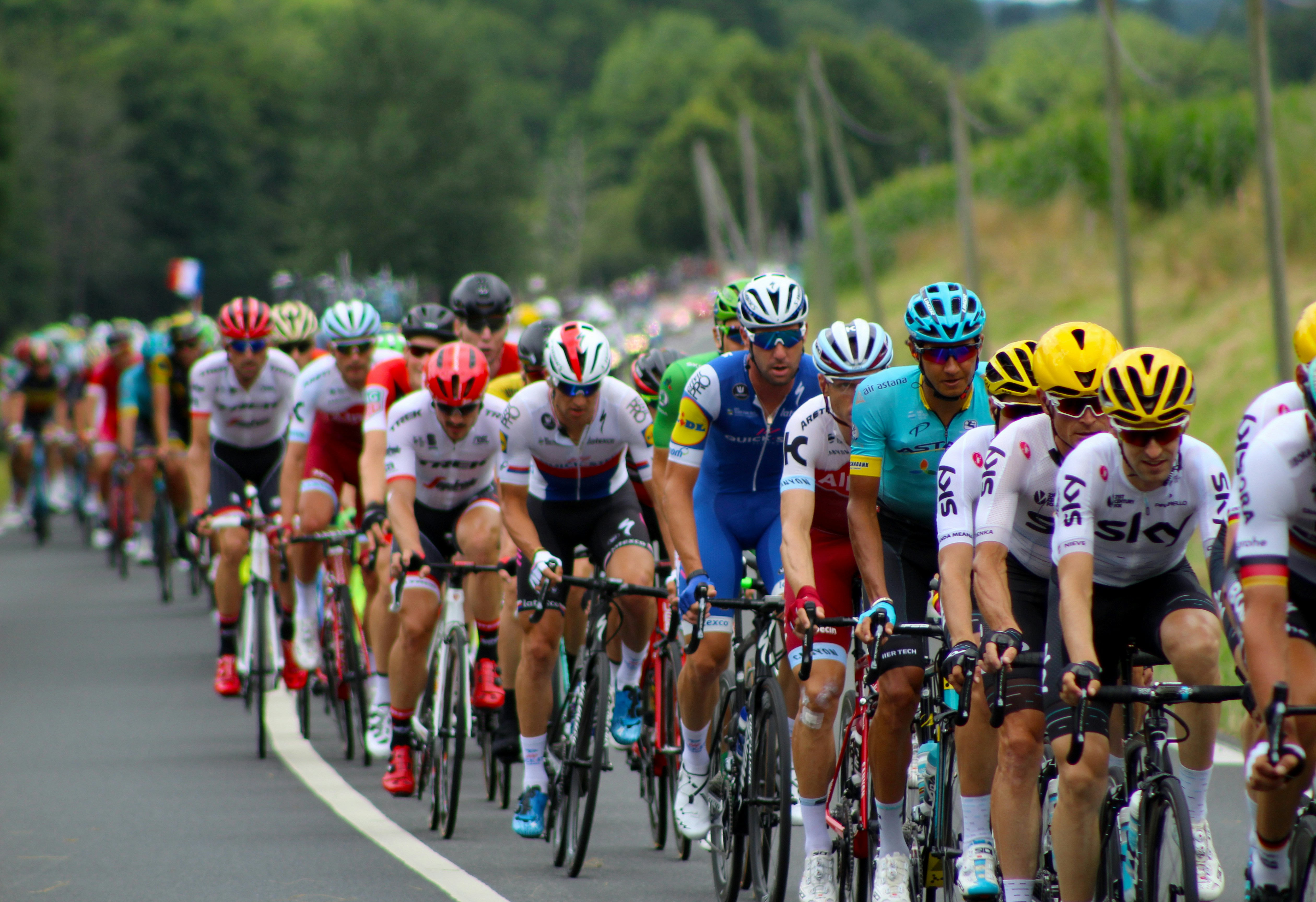 group of men riding bicycle