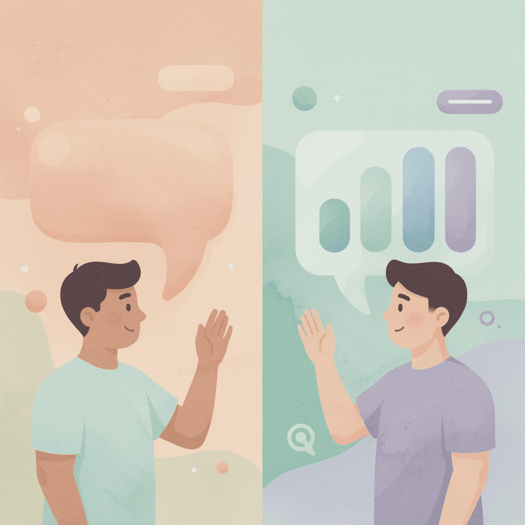 Scene comparing in-store product handling versus online product page browsing