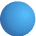 A simple blue sphere on a plain background, illustrating a minimalist design.