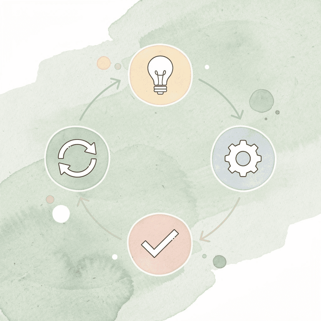Icon cycle showing the constant movement and change of website data