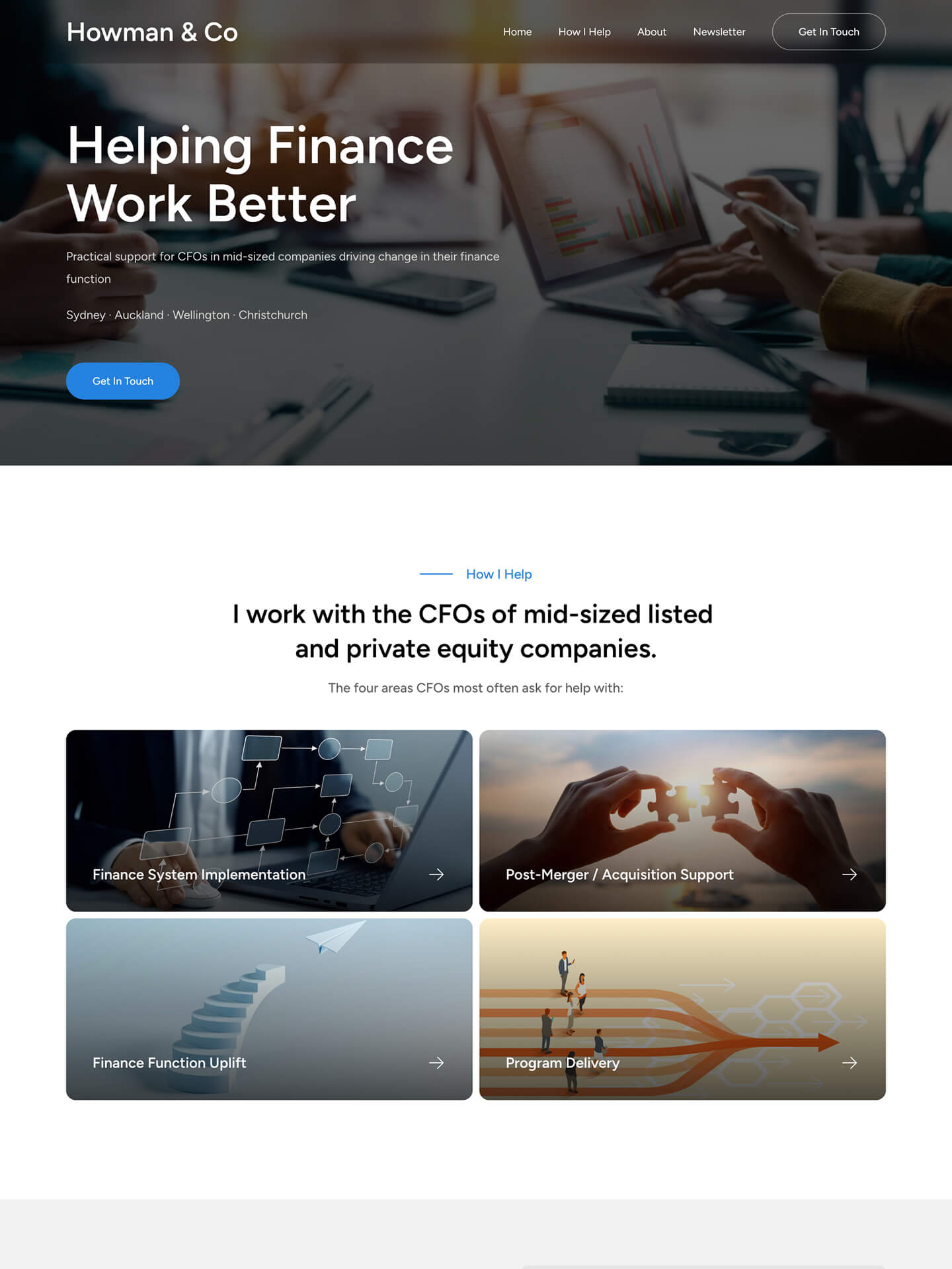 Screen capture of a website design for a burger resturant