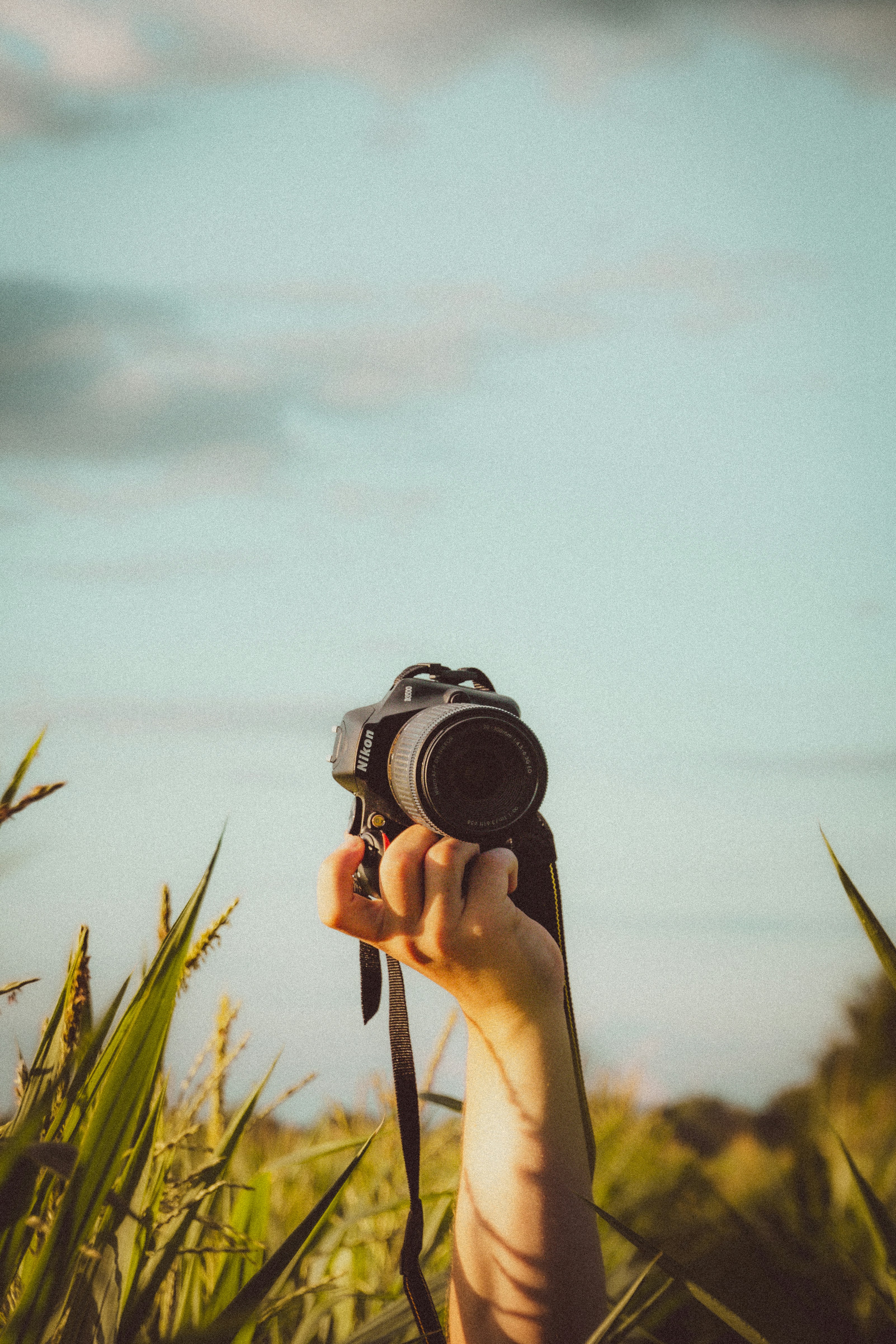 camera held from below