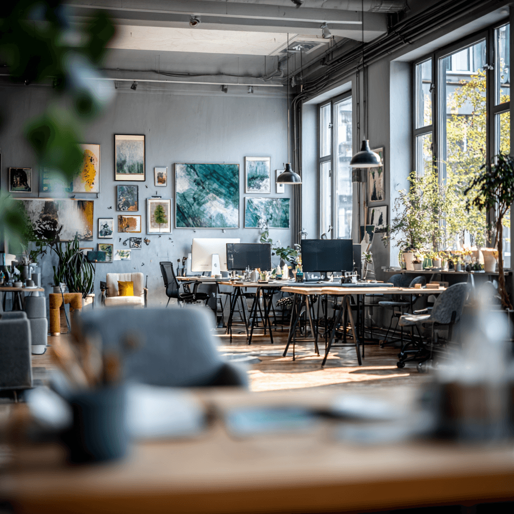 Empty coworking space