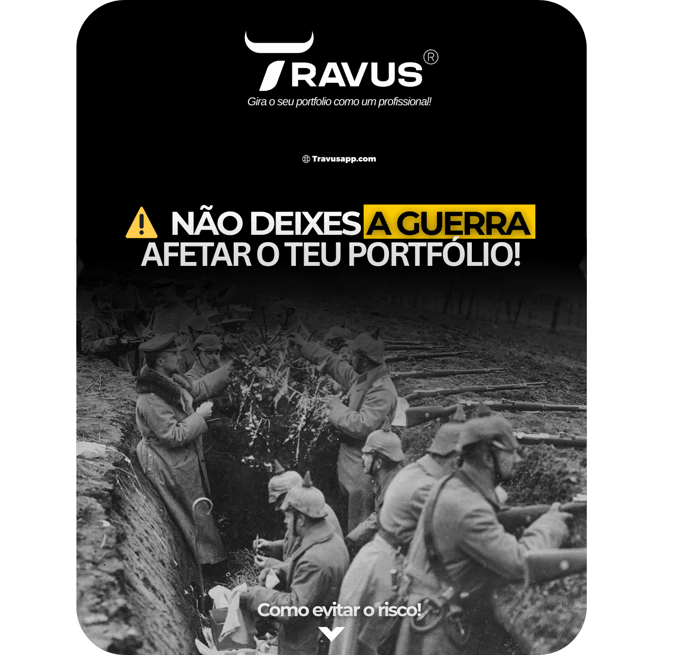 não deixes a guerra afetar o teu portofolio, guerra de irão e usa e ucrania vs russia, afetam as ações de energias, e de armamaento, com a travus podes ter todas as informações tudo no mesmo sitiio, automaticamente, gere o teu portofolio- portofolio tracker travusapp.com