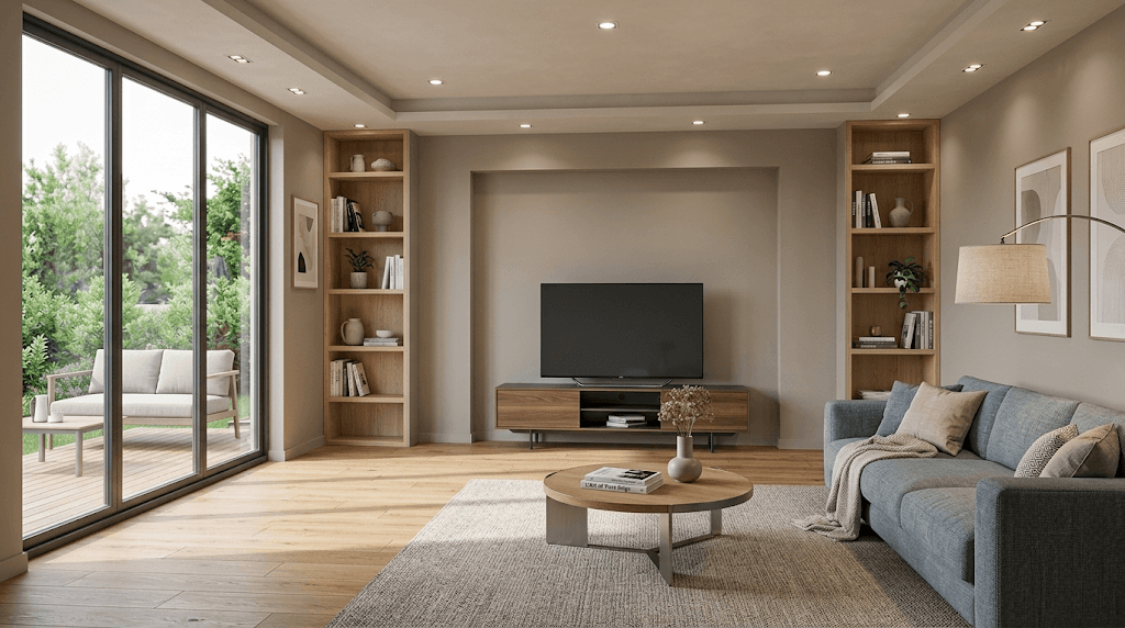 Finitions de rénovation propres et parfaitement alignées.