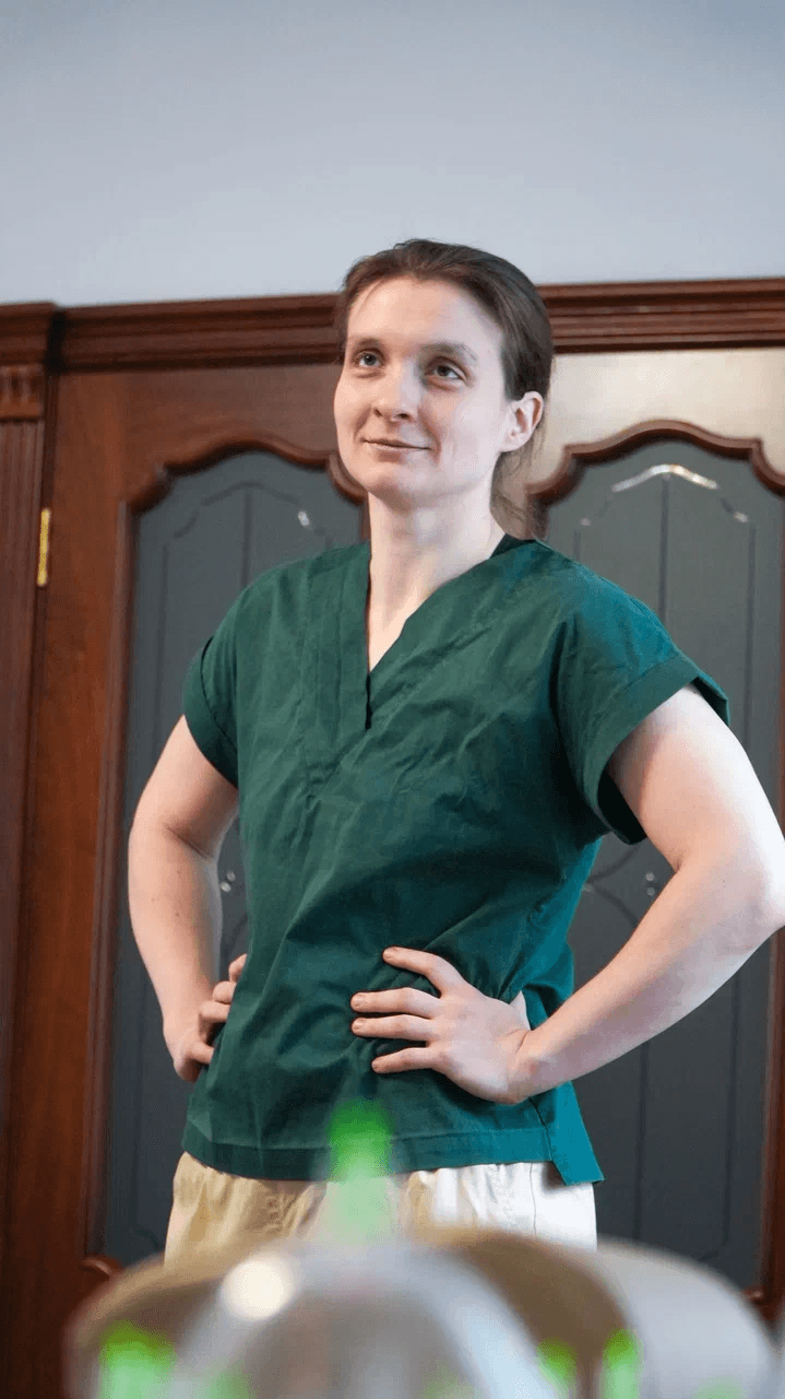 man massaging woman's body