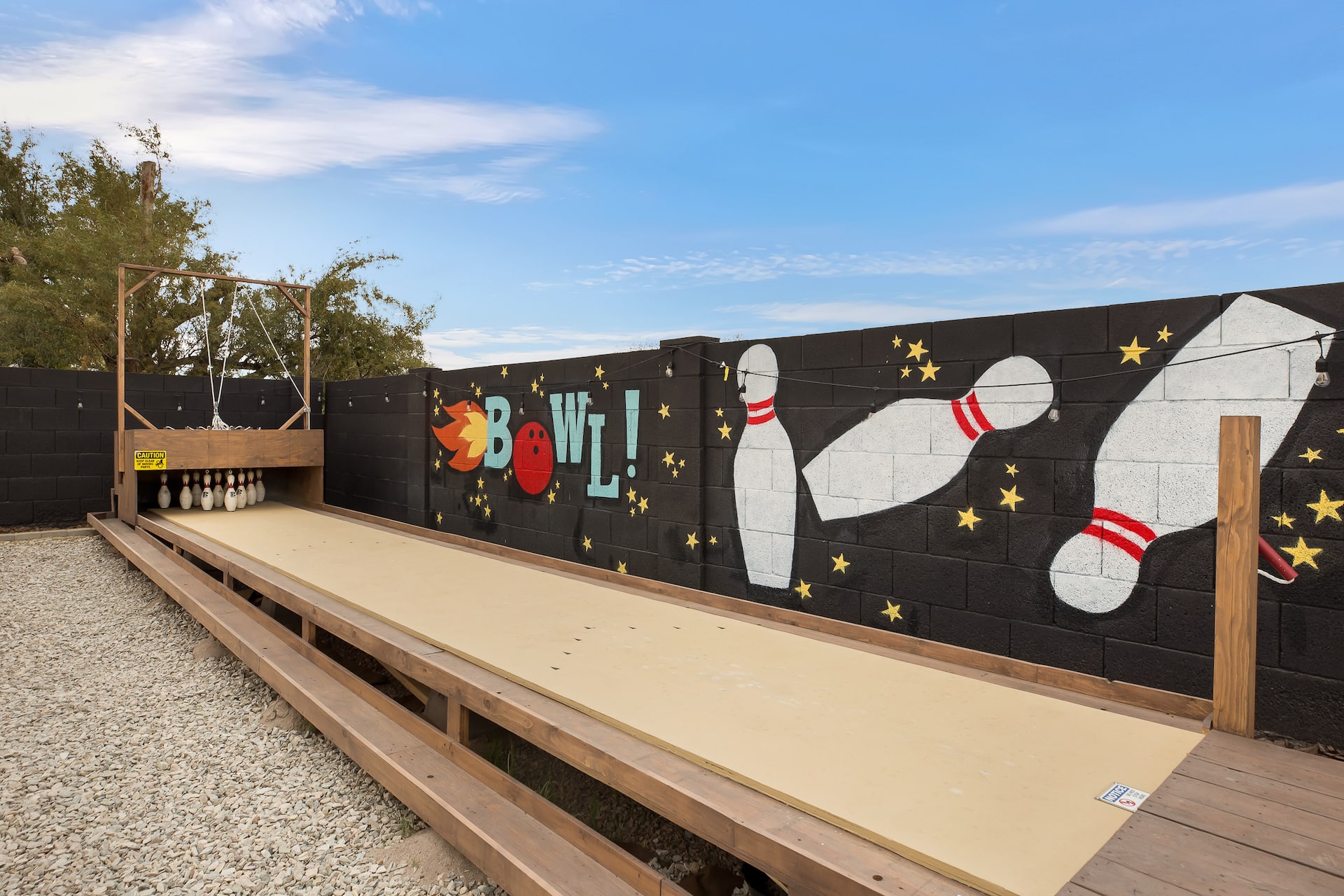 Custom Built Outdoor Bowling Alley