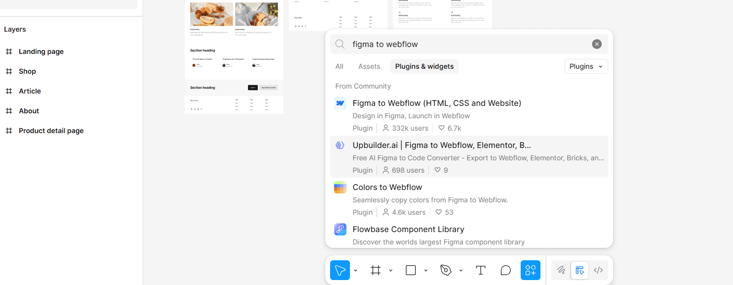 Figma to Webflow integration