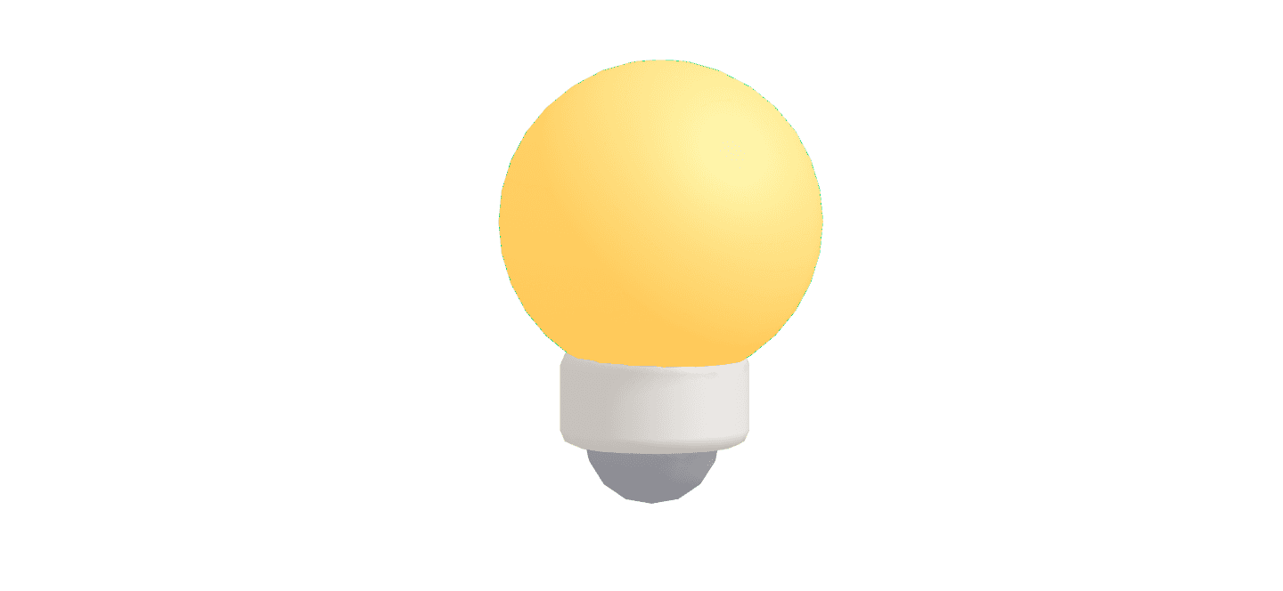 A 3d model of a lightbulb