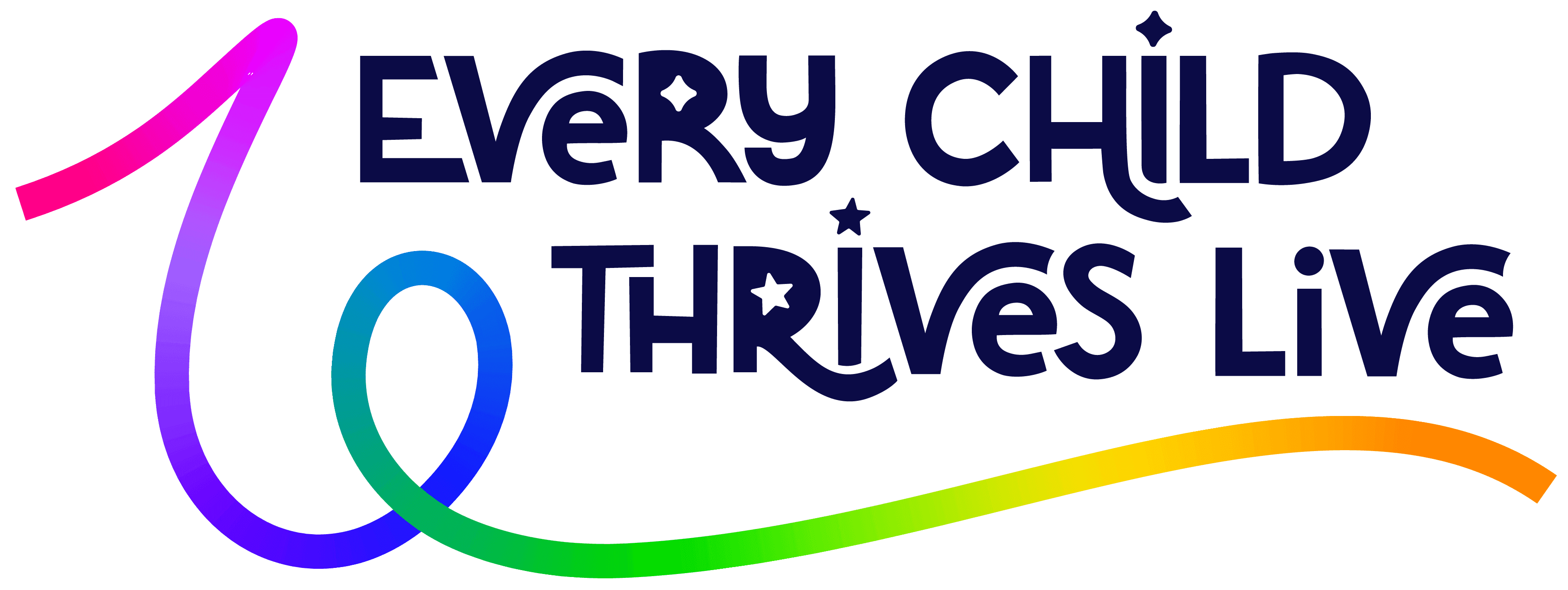 Every Child Thrives Festival 2026 Logo logo with colorful ribbon design