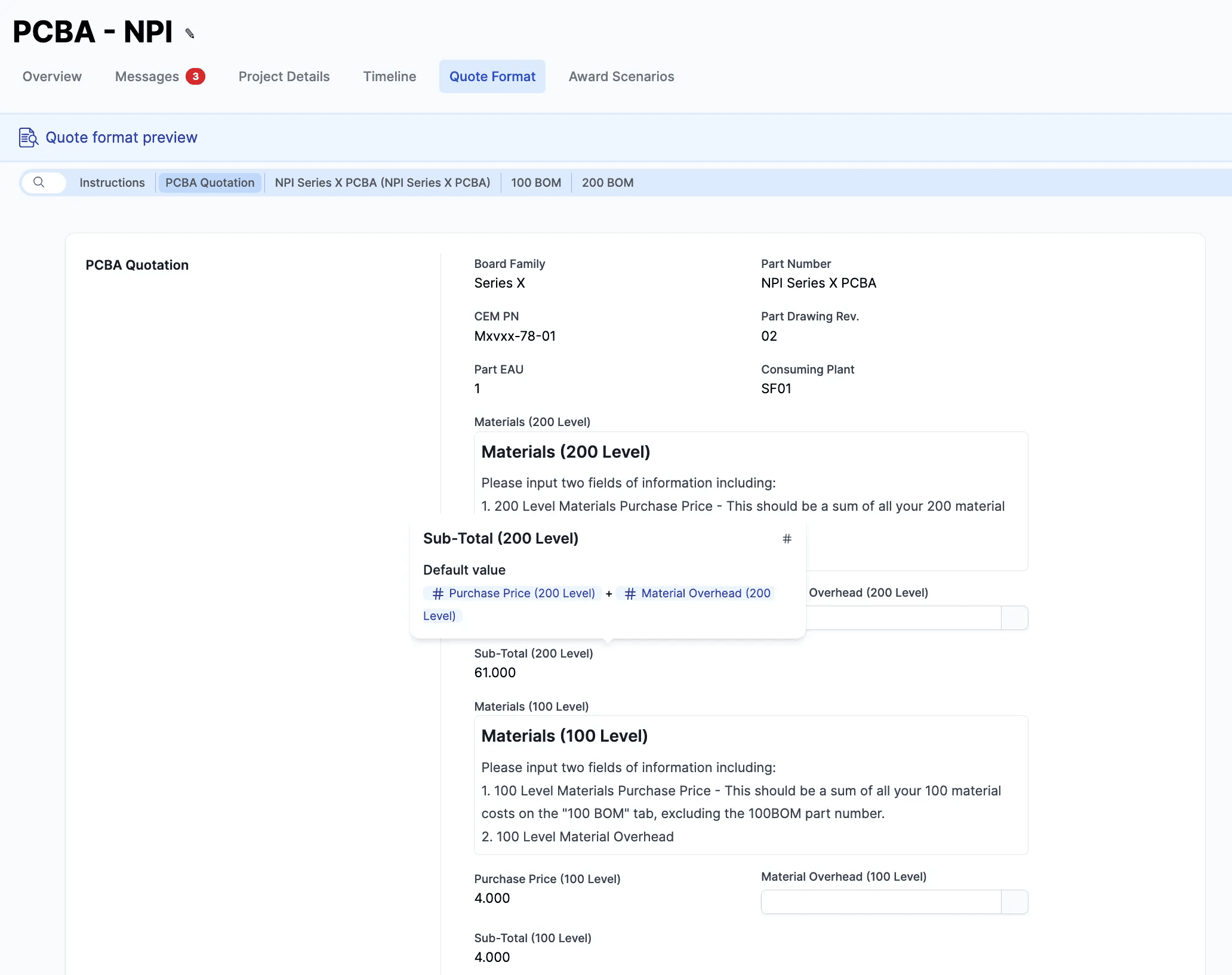 bill of materials management