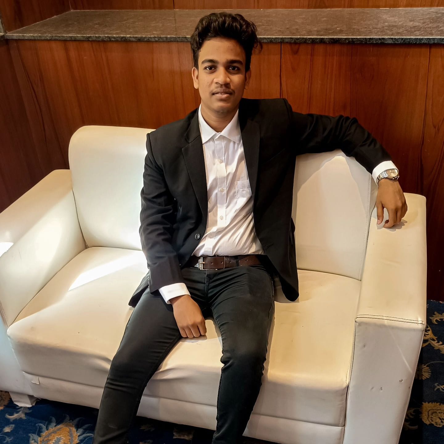 Portrait of portfolio creator – front view