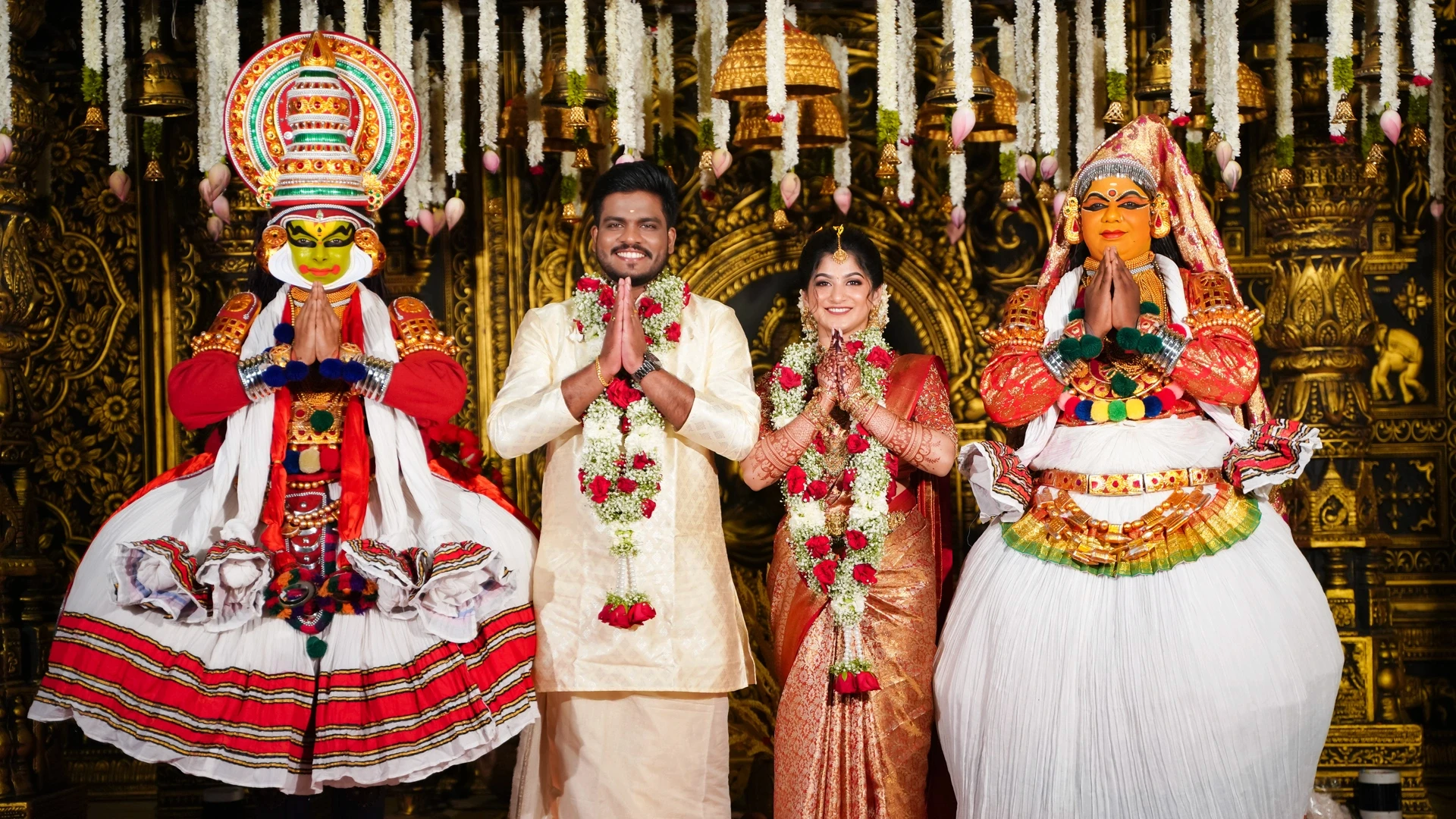 Romantic wedding moment