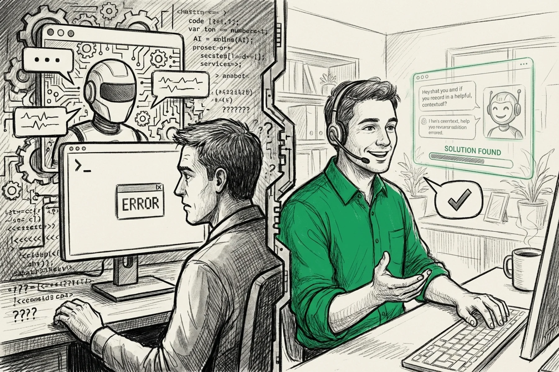 Hybrid AI vs Full Automation: Why High-Ticket Trades Need Both | Blog Thumbnail | Tradesly AI Insights