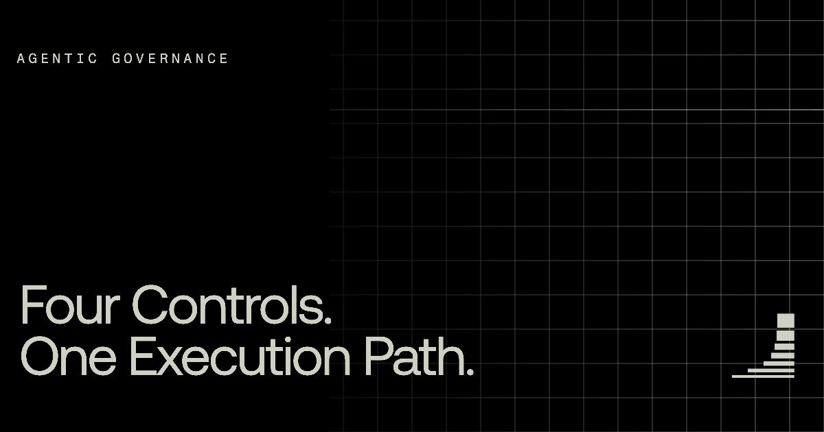 Waxell blog cover: NIST's four agent controls and the execution path