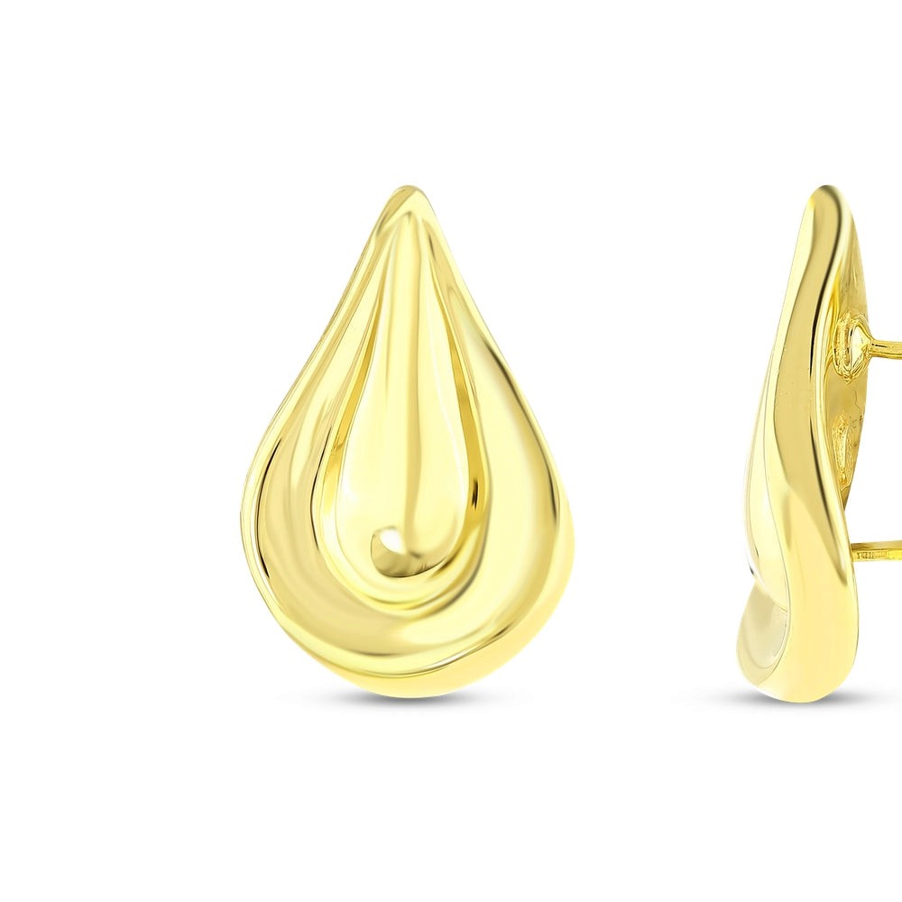 Assos Pırlanta 14 Ayar Altın Şık Ve Modern Tasarım Küpe