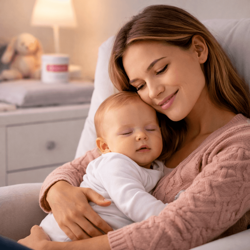 a person holding a baby