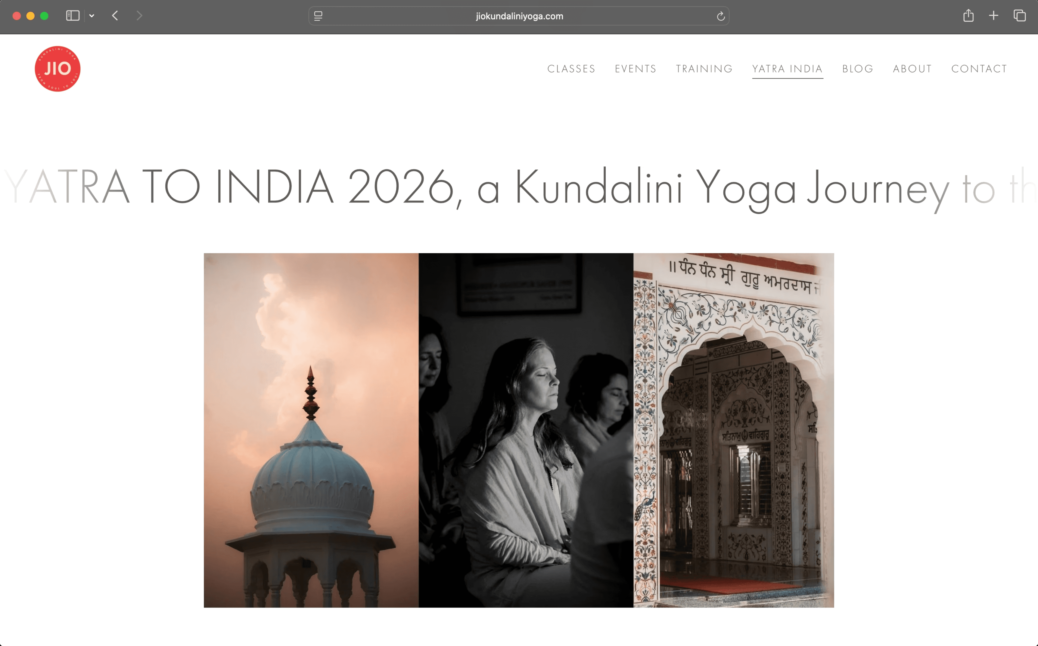 Jio Kundalini Yoga website client