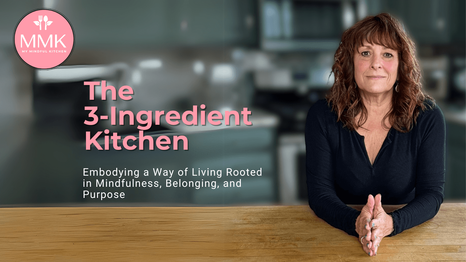 "Janet Irizarry, founder of My Mindful Kitchen, promoting her 3-Ingredient Kitchen method for mindful, purposeful living through food."