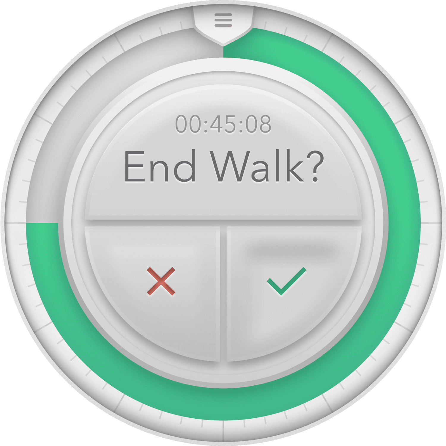 Every Body Walk! App skeuomorphic design