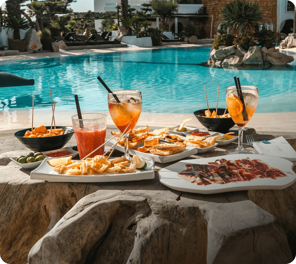 order food in hotel pool side