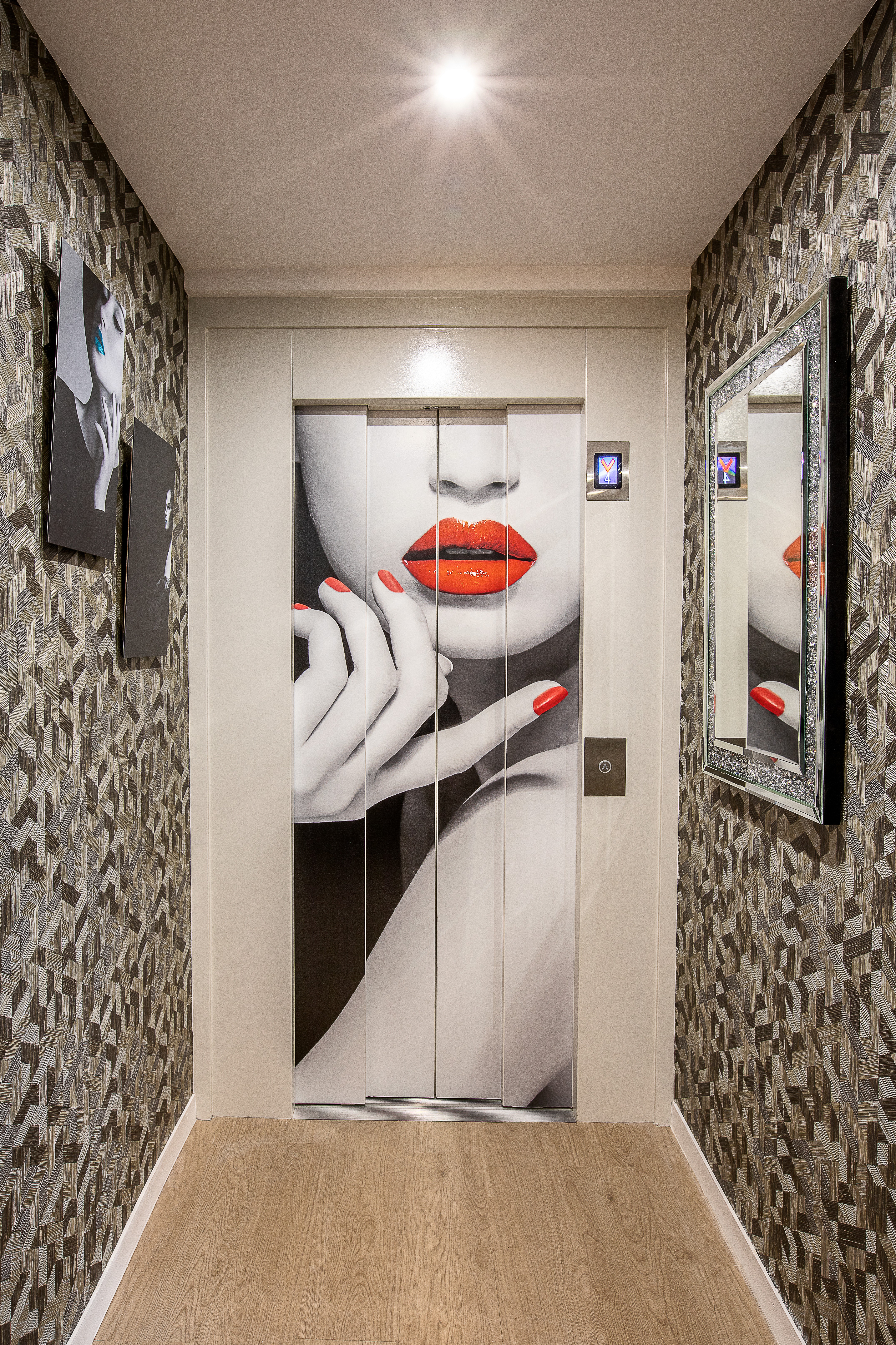 close up of a handcrafted-woodendoor with arched